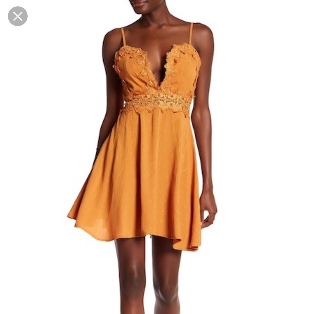 Dance & Marvel Lace Inset Flare dress